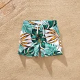 thumbnail image 3 of PatPat Boy's Dark Green Tropical Family Matching Swimming Trunks, Size 6 to 7 years, 3 of 7