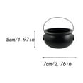 thumbnail image 3 of 5.5" and 2.7" Portable Cauldron, Black Plastic Witch Cauldron Mini Cauldron Halloween Pot Candy Holder for Halloween & St. Patrick’s Day Party Favors Deco, 3 of 6