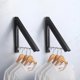 thumbnail image 1 of Set of 2 Retractable Wardrobe Bars - Wall Mounted Clothes Rack - Black, 1 of 4