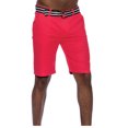 thumbnail image 1 of 9 Crowns Men's Flat Front Slim Fit Stretch Belted 10" Shorts (Fuchsia, 40), 1 of 4