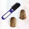 thumbnail image 6 of Unique Bargains  1 Pc Women's Portable Foldable Mirror Comb Travel for Curly Straight Dry Hair Blue, 6 of 6