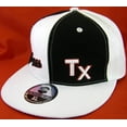 thumbnail image 2 of Texas Men's Fitted Flat Brim Baseball Caps (TX White, X-Large), 2 of 6