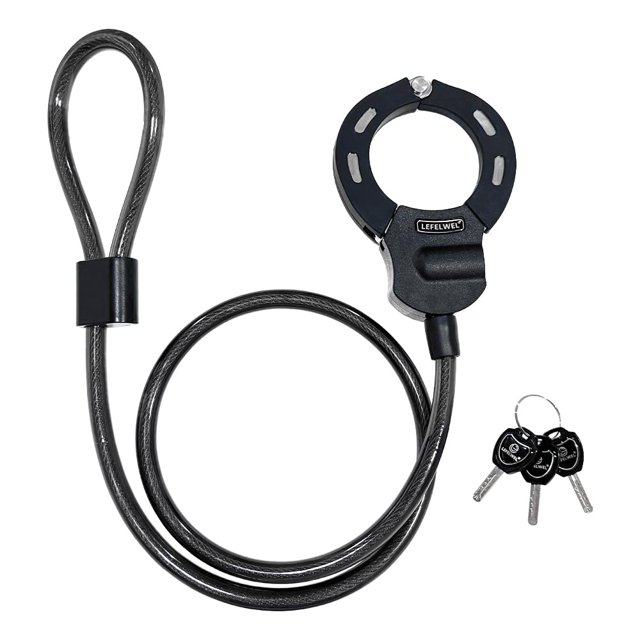 Candado para scooter eléctrico LEFELWEL con cable de acero de 14 mm de grosor