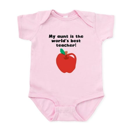 

CafePress - My Aunt Is The Words Best Teacher Body Suit - Baby Light Bodysuit Size Newborn - 24 Months