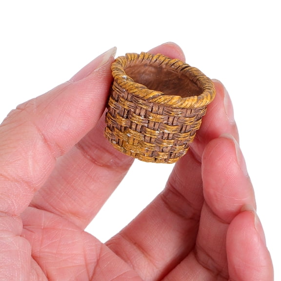 Ostracsh 12-Piece Mini Picnic Basket Set - Small Woven Baskets for Crafts, Party Favors, Floral Arrangements, and Home Decor