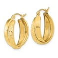 thumbnail image 2 of Auriga Fine Jewelry 14K Yellow Gold Twist Hoop Earrings for Women (L- 21.8mm, W- 20.1mm), 2 of 5