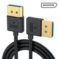 thumbnail image 1 of 3.3ft Display Port 1.4 Extension Cable 90 Degree DP 8K60Hz 4K144Hz Video Audio Cord for Laptop PC Monitor,Right Bend, 1 of 7