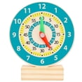 thumbnail image 1 of Kids Learning Clock Wooden Teaching Clock Educational Clock Time Learning Clock, 1 of 10