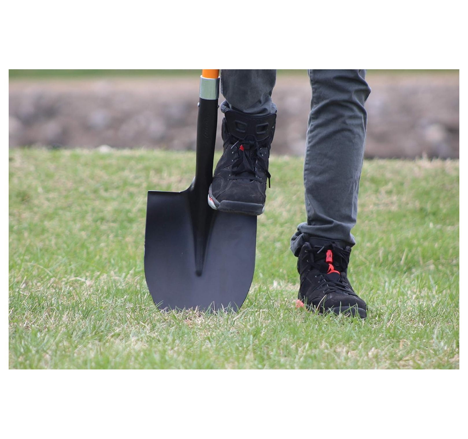 Ashman Heavy-Duty Digging Shovel (2 Pack) with Trenching Blade and 41-Inch Comfortable Handle - Ideal for Garden, Landscaping, Construction, and Masonry - Perfect for Digging Soil, Dirt, and Gravel.