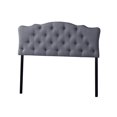 thumbnail image 1 of Baxton Studio Rita Modern and Contemporary Full Size Grey Fabric Upholstered Button-tufted Scalloped Headboard, 1 of 2