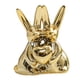 thumbnail image 1 of Estatua de pareja de conejos Escultura de animales de cerámica Figura de escritorio Figura de conejo Pascua Dorado, 1 of 9