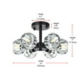 thumbnail image 4 of Elegant Lighting Eren 14 inch Flush Mount in Black, 4 of 10