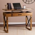 thumbnail image 5 of Natural Brown Adjustable Height Desk, 5 of 6