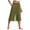 Army Green, variant on Palazzo Capri Pants for Women Lightweight Elastic Waist Wide Leg Loose Flowy Cropped Pants Capris with Pockets
