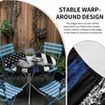 thumbnail image 2 of Round Fitted Tablecloth,American Flag Law Enforcement Thin Blue Line Circle Table Cover Waterproof Table Cloth with Elastic Edge,Animal Sloth Outdoor Tablecloths for Kitchen Picnic 55-60in, 2 of 9
