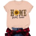 thumbnail image 4 of USSUMA Womens Plus Tops and T-Shirts - Basic Tops for Women Plus Size Sunflower Tops Crewneck Short Sleeve Letter Print Tees T-shirt Loose Casual Blouse Tops 2025 Beach, 4 of 6