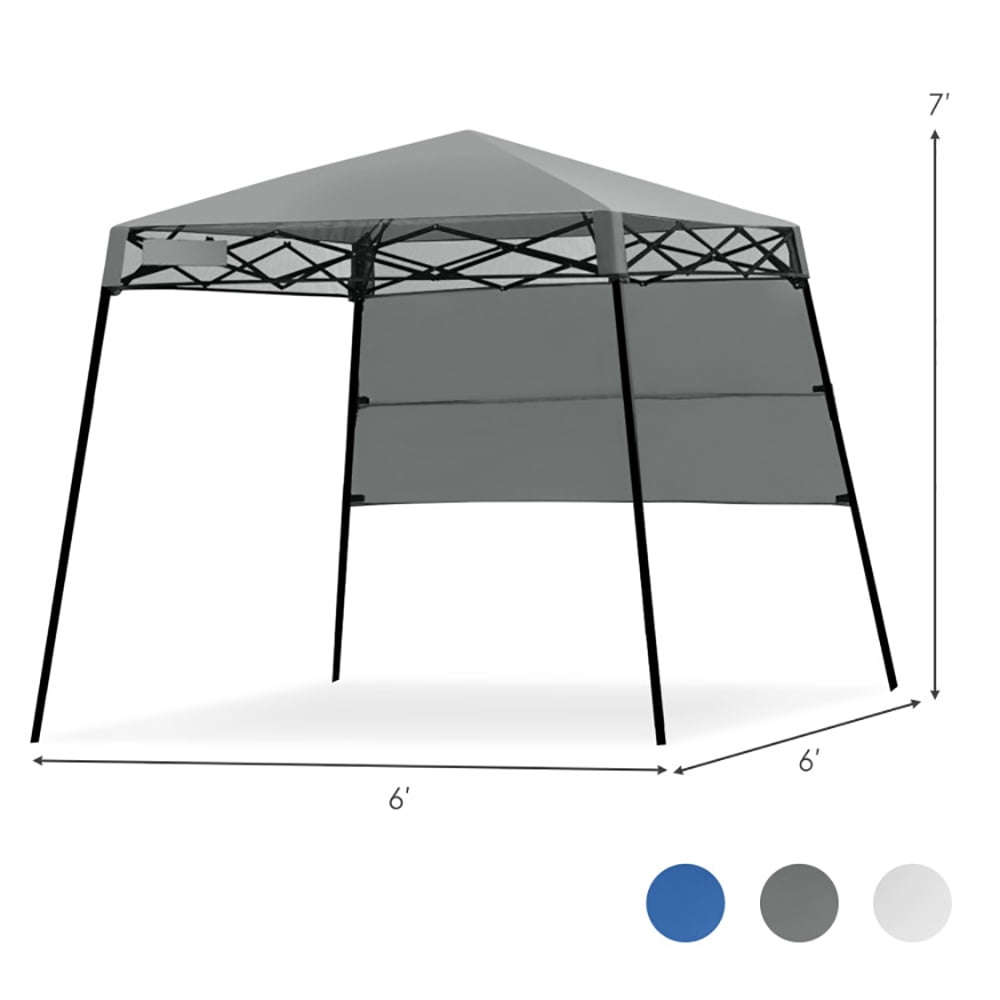 Aimee Lii 7 x 7 Feet Sland Adjustable Portable Canopy Tent with Backpack, Gazebo Tent for Party Wedding BBQ Events, Gray Aimee Lii 7 x 7 Feet Sland Adjustable Portable Canopy Tent with Backpack, Gazebo Tent for Party Wedding BBQ Events, Gray