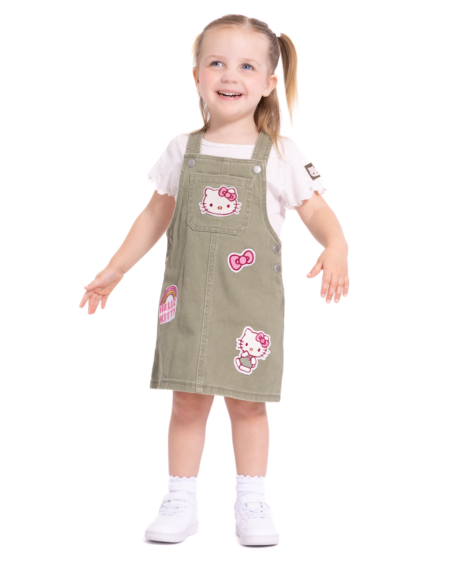 Hello Kitty Toddler Girls Short Sleeve Tee and Cotton Skirtall Set, 2 Piece, Sizes 12M-5T