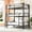 Black, variant on Bellemave Triple Bunk Beds Twin-Over-Twin-Over-Twin, Heavy Duty Metal Triple Beds Can Disassembled into 3 Beds, 3 Bunk Bed Frame with Under-bed Space for Dorm Guest Room (Black)