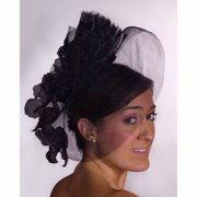 Lava Diva Black Derby Hat Fascinator With Flowers