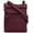 Burgandy, variant on Women Crossbody Shoulder Purse with Multi Zipper Pockets Travel Handbag