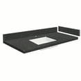 thumbnail image 1 of Transolid VT48.75x22-1KU-6B-A-W-1 48.75 in. D Quartz Vanity Top with Single Hole and Rectangular Undermount Sink, Black Carrara, 1 of 6