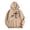 Khaki, variant on NinXxx Women's Casual Crew Neck Pocket Print Hoodie Sweatshirt Brown S
