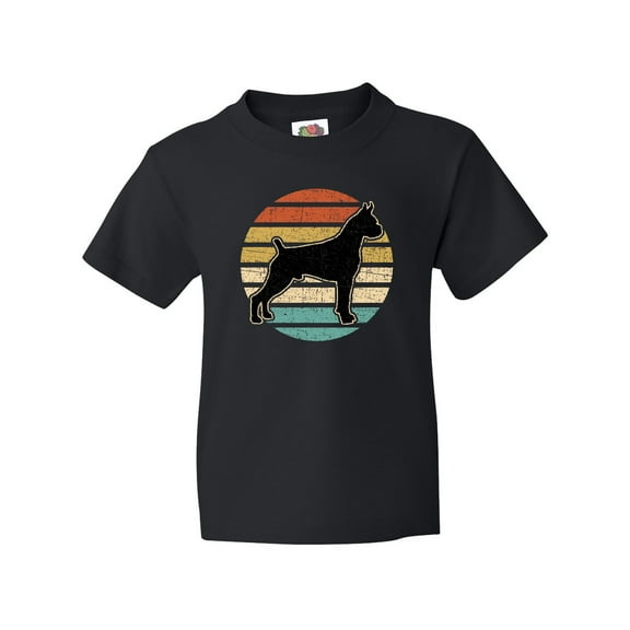 Inktastic Boxer Dog Vintage Silhouette Youth T-Shirt