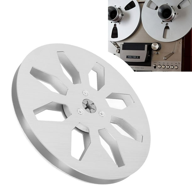 1/4 7 Inch Empty Tape Reel, Reel To Reel Tape 8 Hole Open Reel Takeup Reel  Aluminum Universal Opening Machine Part For NAB Flange With Classic For  Design 
