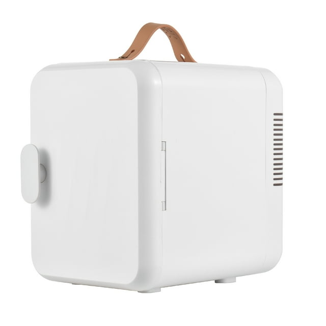 yeacher Compact Dual-Purpose Mini Fridge for Home & Travel, 6L Cooling & Heating, AC/DC Compatible, Portable Design for Dorm, Office, or Beauty Storage, White US Version