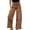 Brown, variant on Women's Polka Dot Print Ruffle Hem Denim Jeans ,Fashion Casual Jeans ,Women's Plus M