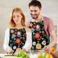 thumbnail image 3 of Pioneer Flower Floral Print Pattern Apron for Women and Men, Cotton Linen Waterproof with Pockets, Adjustable, 33x27 Inch for Kitchen, Gardening, BBQ, Salon, 3 of 6