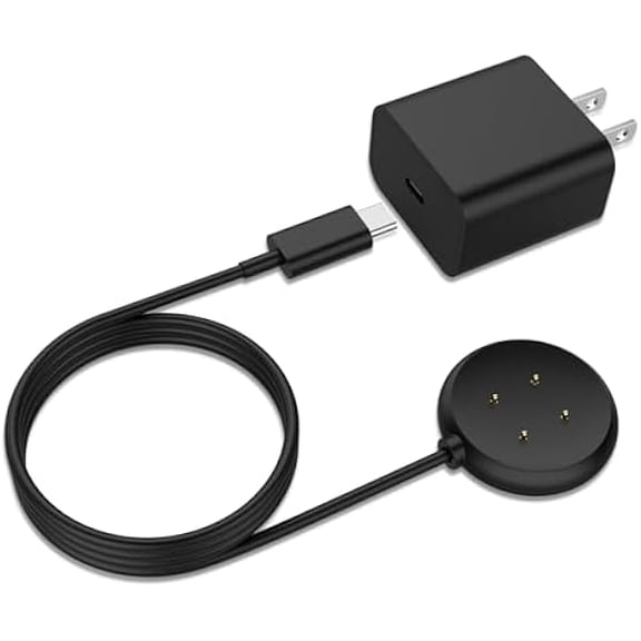 Eryueer for USB C Fast Wall Charger Compatible with Google Pixel Watch 3 / Pixel Watch 2 Charger, Replacement Magnetic Charging Cable Cord Magnetic Dock Stand for Pixel 2/3 (Black)