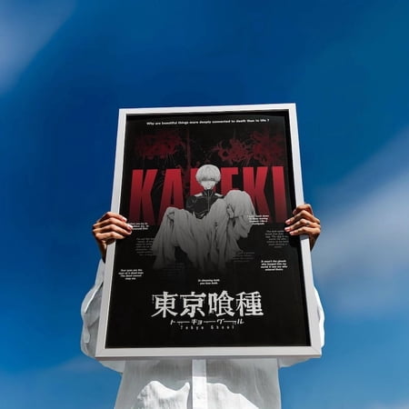 Tokyo Ghoul Fanart Poster Print - Ken Kaneki, Dark Manga Wall Art, Anime Fan Gift, Manga Aesthetic by Sui Ishida, Size 24x36 Unframed Poster