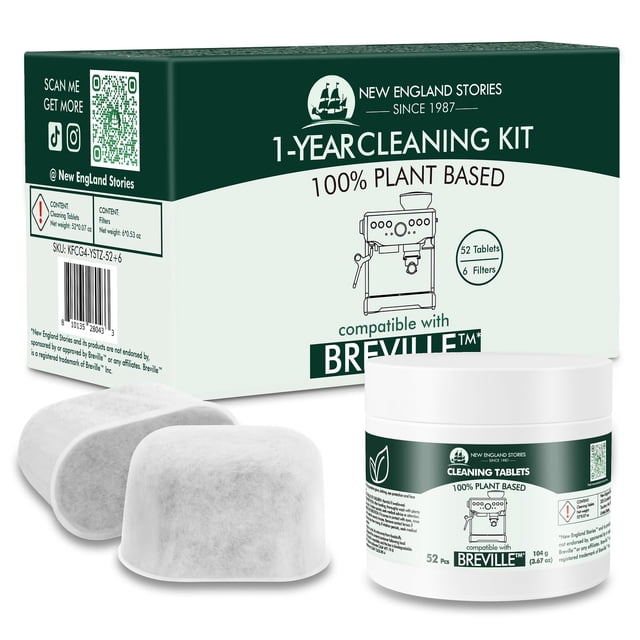 Kit de mantenimiento compatible con Breville con 6 filtros y 52 pestañas