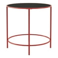 thumbnail image 2 of Furniture of America Keefer Table d'Appoint Contemporaine à Dessus en Verre, Rouge, 2 of 5