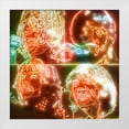 thumbnail image 2 of Stephen Chambers 20x20 White Modern Wood Framed Wall Art Titled - Glowing Beatles, 2 of 6