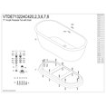thumbnail image 6 of Kingston Brass VTDE713224C422 71-Inch Acrylic Oval Double Ended Pedestal Tub with Drain (No Faucet Drillings) in Glossy White/Polished Brass, 6 of 8