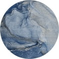 thumbnail image 2 of Addison Rugs Mayfield Washable Transitional Watercolors Navy Round Rug, 8' x 8', 2 of 5