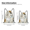 thumbnail image 4 of Bingfone Hand Drawn Animals Drawstrings Backpacks Bags For Men Women Gym Drawstrings Bag, 4 of 9