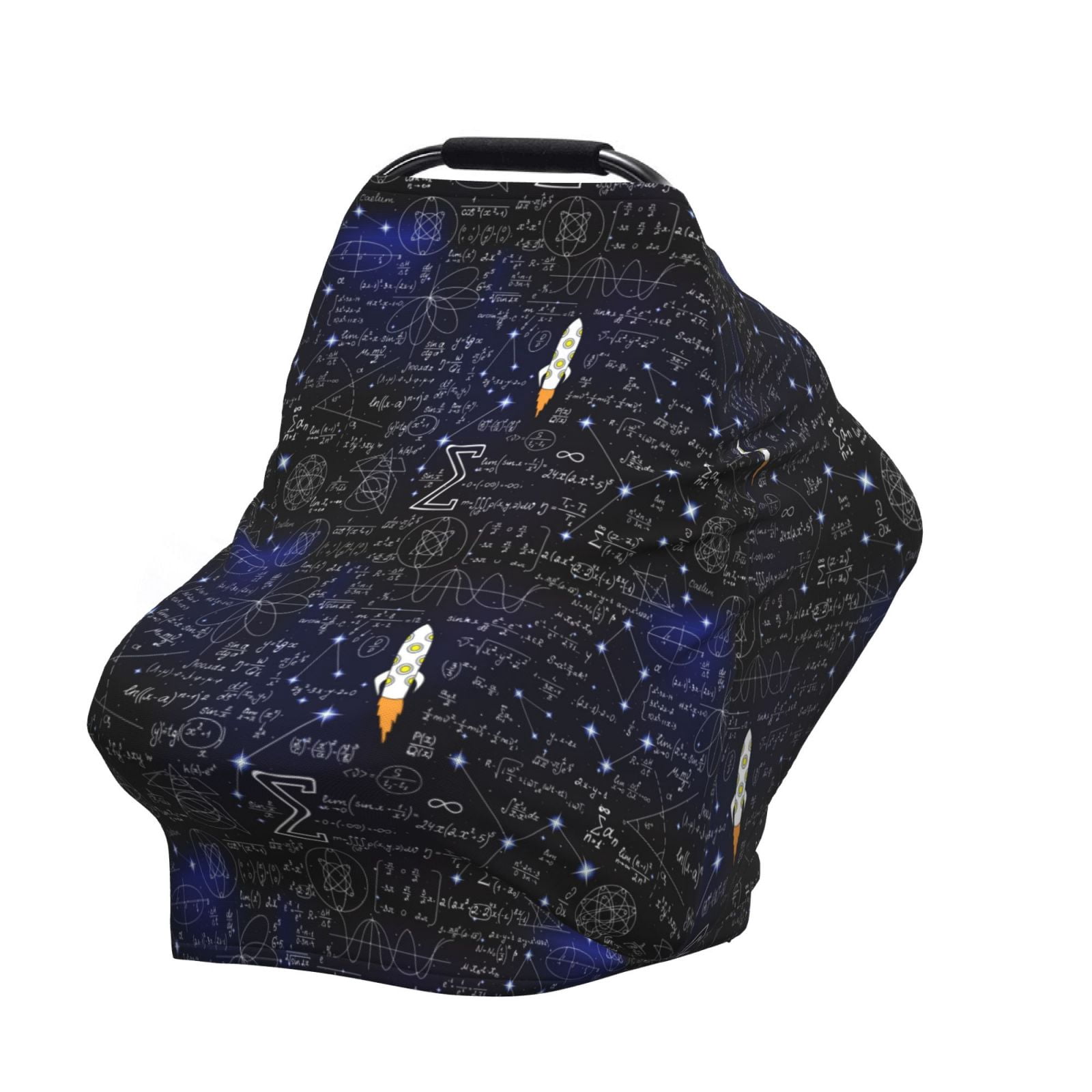 Fotbe Physical Formulas Pattern Car Seat Covers for Babies, Nursing Breastfeeding Cover Infant Carseat Canopy, Soft Stretchy Carrier Cover