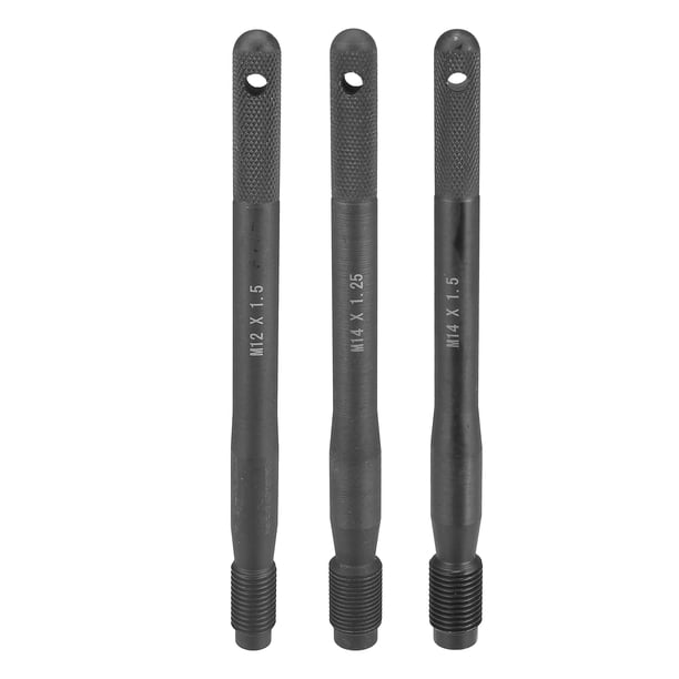3 Piezas Negro Carbón Acero Coche Rueda Perchas Alineación Pasador Neumático Pernos