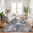 thumbnail image 7 of Addison Rugs Mayfield Premium Machine Washable Transitional Geometric Gray Rectangle Rug, 3' x 5', 7 of 7