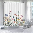 thumbnail image 3 of CSCHome Shower Curtain Anti-Fog Polyester Leaf Floral Print Shower Curtain for Bathroom, Home, Hotel Decor 71x71inch, 3 of 6
