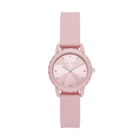 Skechers Women's Anaheim Three-Hand, Pink Alloy Watch
