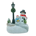 thumbnail image 1 of Centro de mesa de decoración navideña iluminada, artesanías, farola de resina brillante LED Muñeco de nieve, 1 of 9