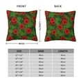 thumbnail image 4 of YFYANG Square Decorative Throw Pillow Case (Without Pillow Insert), Red Flower Pattern Bedroom Sofa Car Cushion Cover, 24"x24", 4 of 9