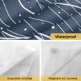 thumbnail image 4 of No Hook Navy Blue Ombre Shower Curtain with Snap in Liner Set, Modern Abstract Striped Polka Dots Waterproof Fabric Bathroom Curtains with See Through Top Window, Hotel Style Small 36 x 78 Inch, 4 of 9