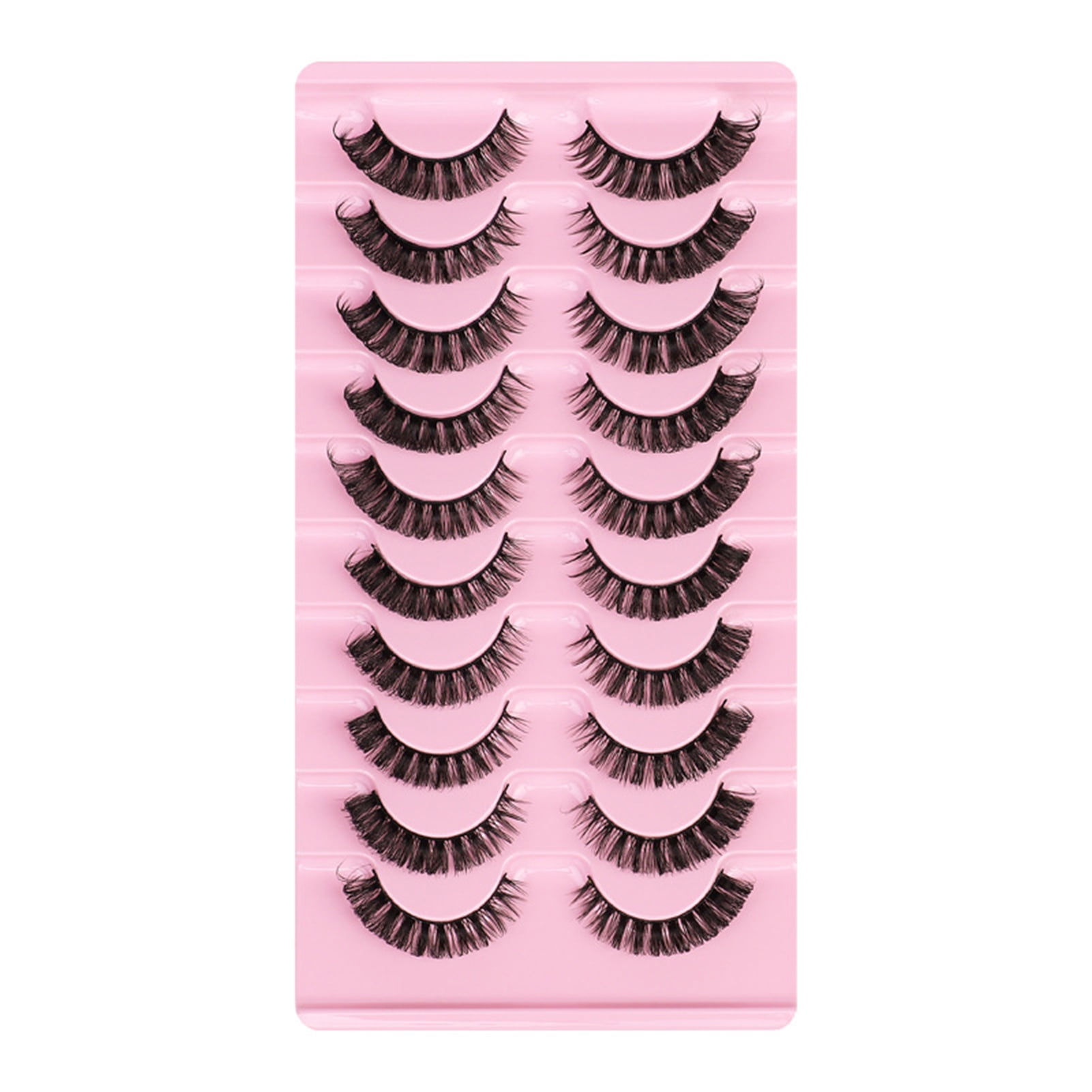 Gecheer 10 Pairs Reusable Self Adhesive Eyelashes No Glue or Eyeliner