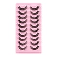 thumbnail image 1 of 10 pares de pestañas autoadhesivas reutilizables sin necesidad de pegamento o delineador de ojos ext Tomshoo Pestañas postizas, 1 of 2